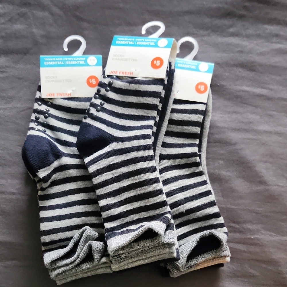 Joe Fresh Toddler Socks - Navy and Grey, 3- 5 yrs, 3x Sets